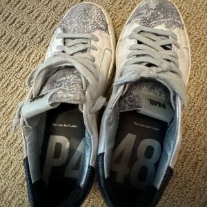 P448 vs Golden Goose, P448 Thea platform sneaker size 39.  P448 sneakers